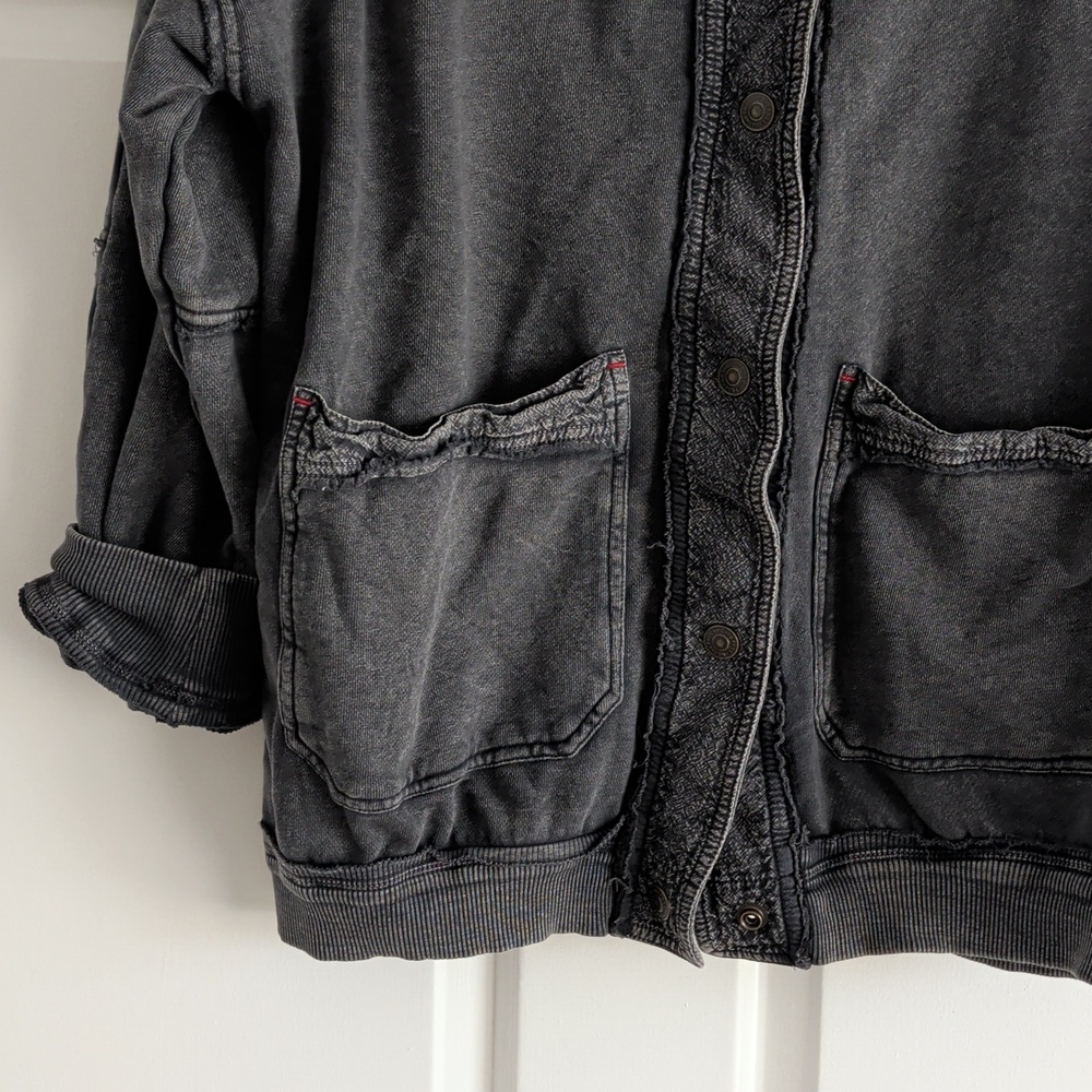 We The Free Charcoal Button-Up Jacket - Picture 2 of 6